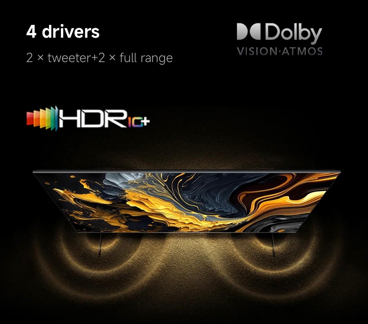 تلویزیون جدید Xiaomi TV Max 85 اینچ 2025  تجربه صدای فراگیر با Dolby Atmos® و DTS:X
